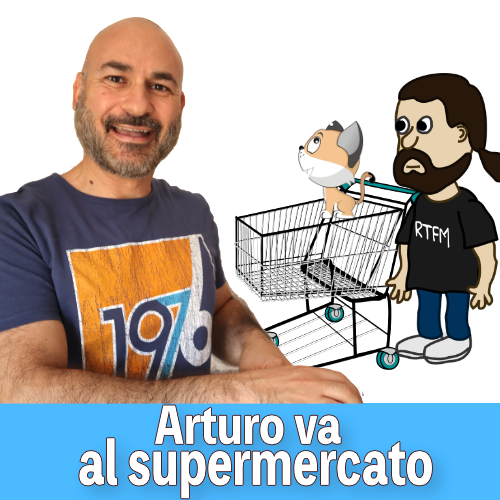 Arturo va al supermercato perché ha molte cose da comprare. Oggi imparerete tanto vocabolario utile per fare la spesa in Italia.
